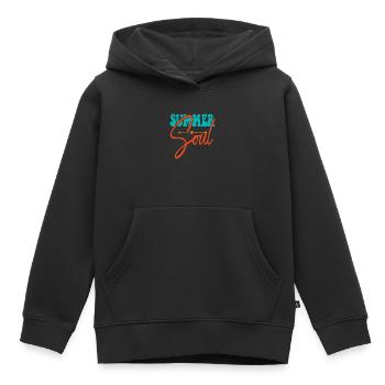 Âme d’été - Sweat Premium à capuche enfant bio - noir - Devant - AI Model Kid Male (0cm)