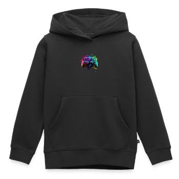 Neon Gaming Controller / Kontroller - Kinder Premium Organic Hoodie - Schwarz - Vorne - AI Model Kid Male (0cm)