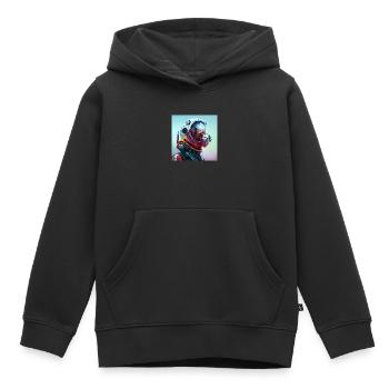 1 1 2 space walker 1 1 2 topaz enhance - Kinder Premium Organic Hoodie - Schwarz - Vorne - AI Model Kid Male (0cm)