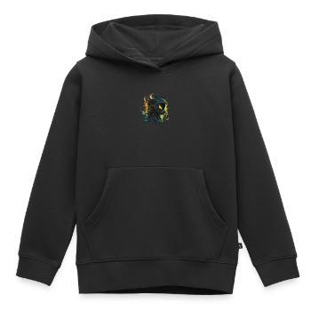 Space Alien - Kids Premium Organic Hoodie - black - Front - AI Model Kid Male (0cm)