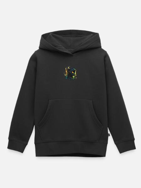 Weltraum-Alien - Kinder Premium Organic Hoodie - Schwarz