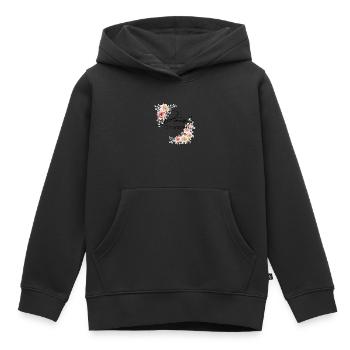 Demoiselle d’honneur - Sweat Premium à capuche enfant bio - noir - Devant - AI Model Kid Male (0cm)