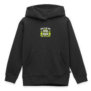 Golf is an easy Game it ́s just hard to Play - Kids Premium Organic Hoodie - black - Front - AI Model Kid Male (0cm)