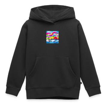 Spielzeug am Meer - Kinder Premium Organic Hoodie - Schwarz - Vorne - AI Model Kid Male (0cm)
