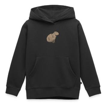Capybara Nagetier - Kinder Premium Organic Hoodie - Schwarz - Vorne - AI Model Kid Male (0cm)