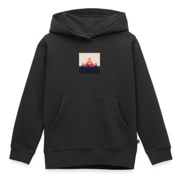 abstrakte Pyramide - Kinder Premium Organic Hoodie - Schwarz - Vorne - AI Model Kid Male (0cm)