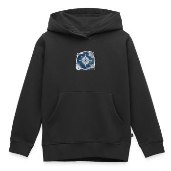 Ancienne carte nautique - Sweat Premium à capuche enfant bio - noir - Devant - AI Model Kid Male (0cm)