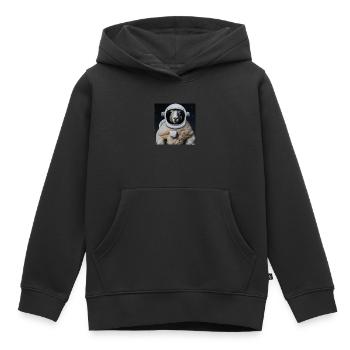 Schaf-stronauten erobern das Weltall!? - Kinder Premium Organic Hoodie - Schwarz - Vorne - AI Model Kid Male (0cm)