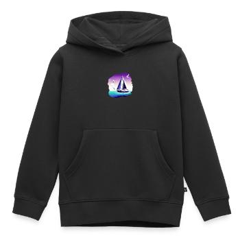 Segelschiff Segeln Segelboot Segelsport Segler - Kinder Premium Organic Hoodie - Schwarz - Vorne - AI Model Kid Male (0cm)