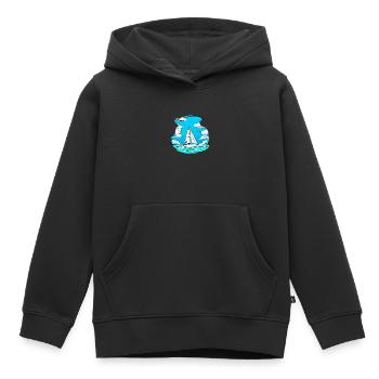 Sailing Ship Sailing Sailing Sailing Sailing Boat - Kids Premium Organic Hoodie - black - Front - AI Model Kid Male (0cm)