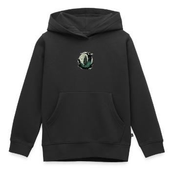 Druide elfique - Sweat Premium à capuche enfant bio - noir - Devant - AI Model Kid Male (0cm)