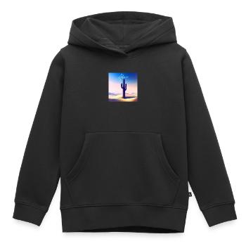 Alleiner Kaktus - Kinder Premium Organic Hoodie - Schwarz - Vorne - AI Model Kid Male (0cm)