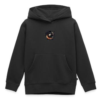 Univers - Sweat Premium à capuche enfant bio - noir - Devant - AI Model Kid Male (0cm)
