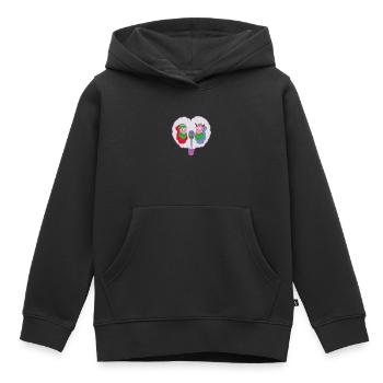 SCHLACHT - Kinder Premium Organic Hoodie - Schwarz - Vorne - AI Model Kid Male (0cm)
