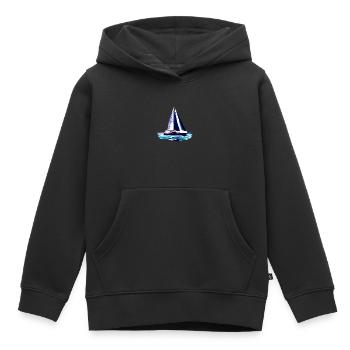 voilier voilier voilier voilier voilier voilier - Sweat Premium à capuche enfant bio - noir - Devant - AI Model Kid Male (0cm)