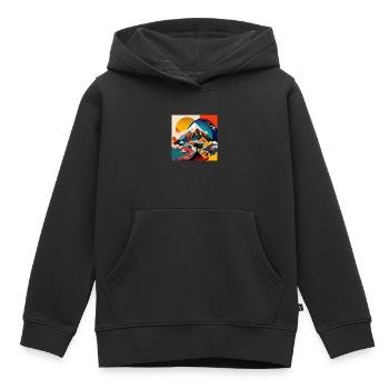 L’héritage du Bauhaus - Sweat Premium à capuche enfant bio - noir - Devant - AI Model Kid Male (0cm)