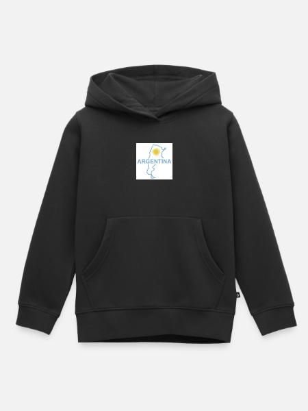 Landkarte von Argentinien - Kinder Premium Organic Hoodie - Schwarz
