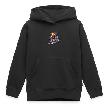 Motorrad Treffen sind unter Biker beliebt - Kinder Premium Organic Hoodie - Schwarz - Vorne - AI Model Kid Male (0cm)