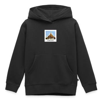 Bangkok - Sweat Premium à capuche enfant bio - noir - Devant - AI Model Kid Male (0cm)