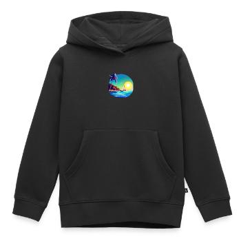 voilier voilier voilier voilier voilier voilier - Sweat Premium à capuche enfant bio - noir - Devant - AI Model Kid Male (0cm)