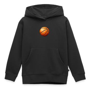 Basketball Motiv Simpel für Basketballer und Fans - Kinder Premium Organic Hoodie - Schwarz - Vorne - AI Model Kid Male (0cm)