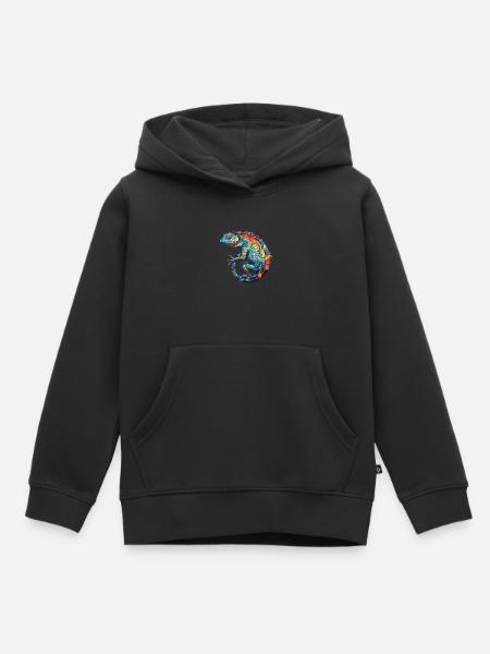 lizzard_art - Kinder Premium Organic Hoodie - Schwarz