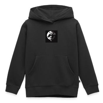 Kung Fu Ying Yang Panda - Kinder Premium Organic Hoodie - Schwarz - Vorne - AI Model Kid Male (0cm)