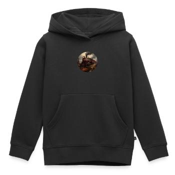 Alte Dampflok - Kinder Premium Organic Hoodie - Schwarz - Vorne - AI Model Kid Male (0cm)