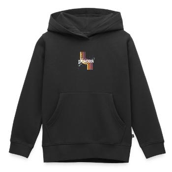 Pisces horoscope rétro - Sweat Premium à capuche enfant bio - noir - Devant - AI Model Kid Male (0cm)