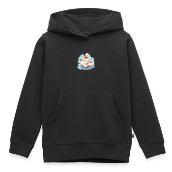 Canards joyeux - Sweat Premium à capuche enfant bio - noir - Devant - AI Model Kid Male (0cm)