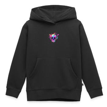 Cute Punk Skull / Kawaii Punk Skull - Kids Premium Organic Hoodie - black - Front - AI Model Kid Male (0cm)