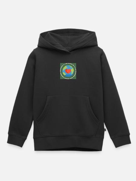 Nachhaltige Welt - Kinder Premium Organic Hoodie - Schwarz