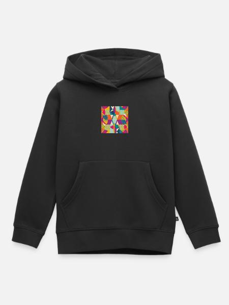 Traditionelle Muster - Kinder Premium Organic Hoodie - Schwarz