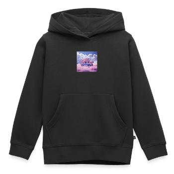 Auto über den Wolken - Kinder Premium Organic Hoodie - Schwarz - Vorne - AI Model Kid Male (0cm)