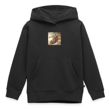 Diego Flying Machine - Kids Premium Organic Hoodie - black - Front - AI Model Kid Male (0cm)
