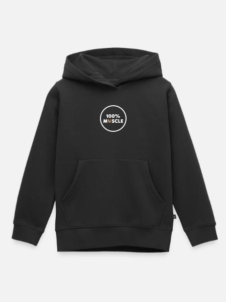 100% Spier - Kinder Premium hoodie biologisch - zwart