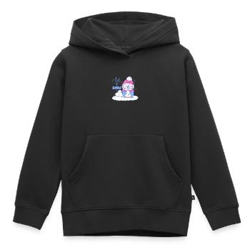 Qu’il neige - Sweat Premium à capuche enfant bio - noir - Devant - AI Model Kid Male (0cm)