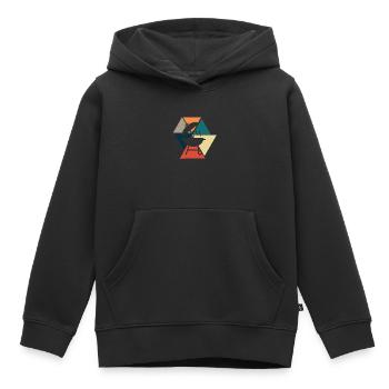 Barbecue rétro vintage - idée cadeau barbecue - Sweat Premium à capuche enfant bio - noir - Devant - AI Model Kid Male (0cm)