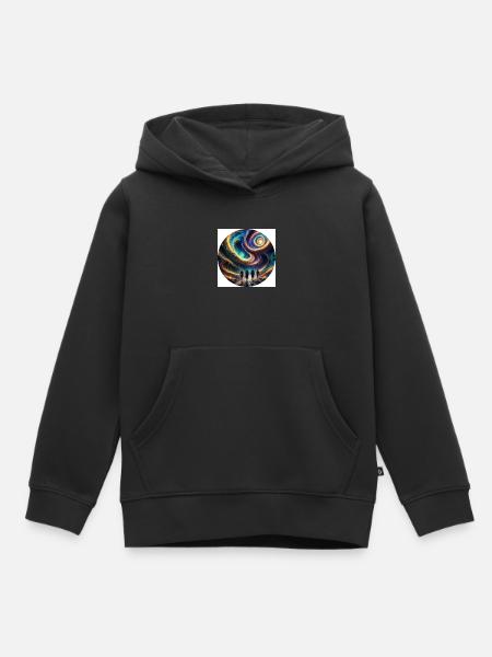 zukunft - Kinder Premium Organic Hoodie - Schwarz