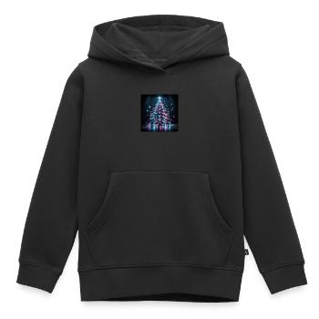 Cyberpunk Weihnachtsbaum - Kinder Premium Organic Hoodie - Schwarz - Vorne - AI Model Kid Male (0cm)