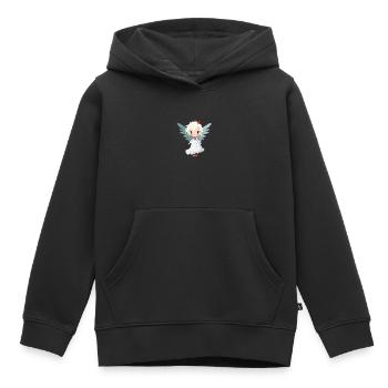 Mily l'ange de Noël - Sweat Premium à capuche enfant bio - noir - Devant - AI Model Kid Male (0cm)