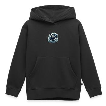 Mangeur d’hommes - Sweat Premium à capuche enfant bio - noir - Devant - AI Model Kid Male (0cm)