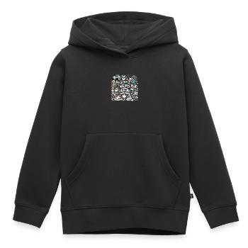 Restez merveilleux - Sweat Premium à capuche enfant bio - noir - Devant - AI Model Kid Male (0cm)