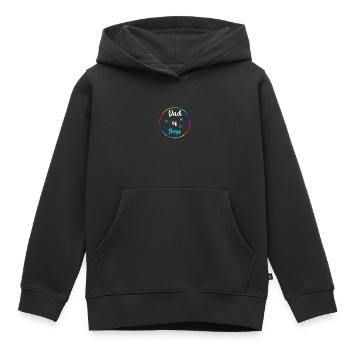 Dad of Boys - Kinder Premium Organic Hoodie - Schwarz - Vorne - AI Model Kid Male (0cm)