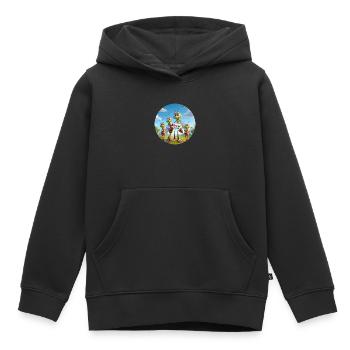 Famille des moustiques - Sweat Premium à capuche enfant bio - noir - Devant - AI Model Kid Male (0cm)