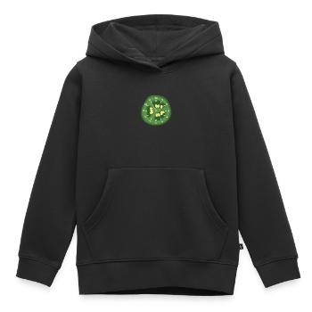 C’est l’heure du poivron - Sweat Premium à capuche enfant bio - noir - Devant - AI Model Kid Male (0cm)