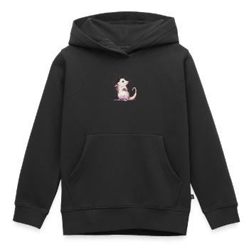Playful Opossum - Kids Premium Organic Hoodie - black - Front - AI Model Kid Male (0cm)