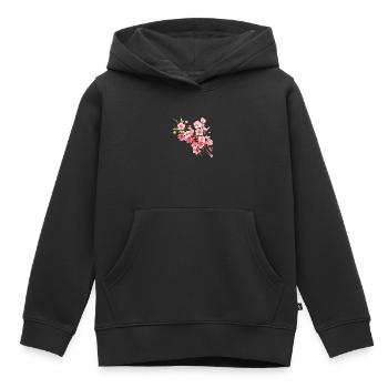 Cherry Blossom - Kids Premium Organic Hoodie - black - Front - AI Model Kid Male (0cm)