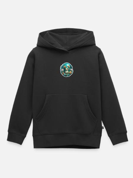Drache - Kinder Premium Organic Hoodie - Schwarz