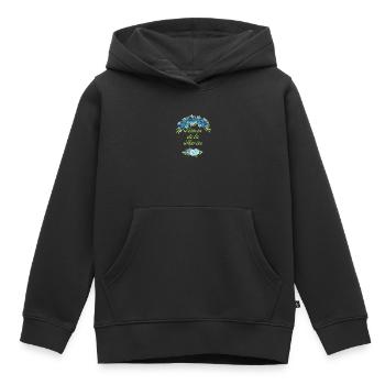 Zeuge der Braut Blaue Blumen - passendes T-Shirt - Kinder Premium Organic Hoodie - Schwarz - Vorne - AI Model Kid Male (0cm)